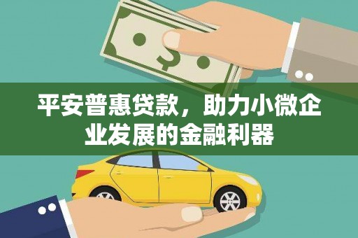 忠县平安普惠贷款，助力小微企业发展的金融利器