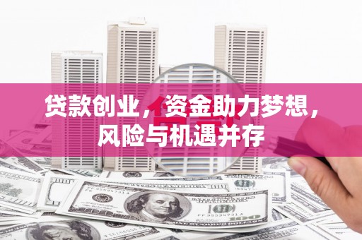 忠县贷款创业，资金助力梦想，风险与机遇并存