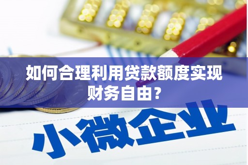 忠县如何合理利用贷款额度实现财务自由？