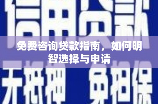 忠县免费咨询贷款指南，如何明智选择与申请