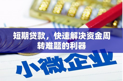 忠县短期贷款，快速解决资金周转难题的利器