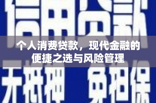 忠县个人消费贷款，现代金融的便捷之选与风险管理