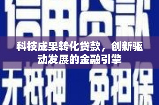忠县科技成果转化贷款，创新驱动发展的金融引擎