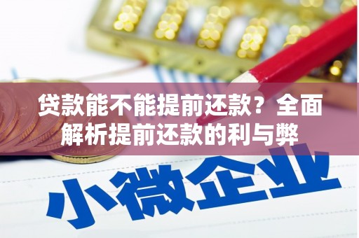 忠县贷款能不能提前还款？全面解析提前还款的利与弊