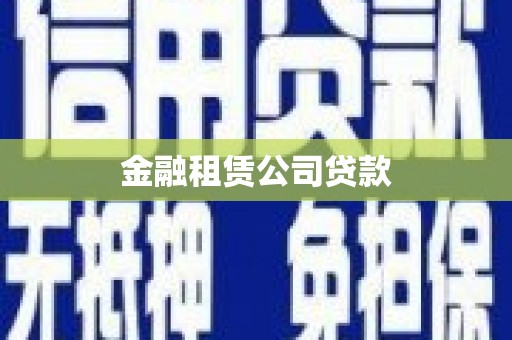 忠县金融租赁公司贷款