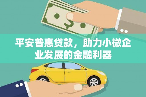 忠县平安普惠贷款，助力小微企业发展的金融利器