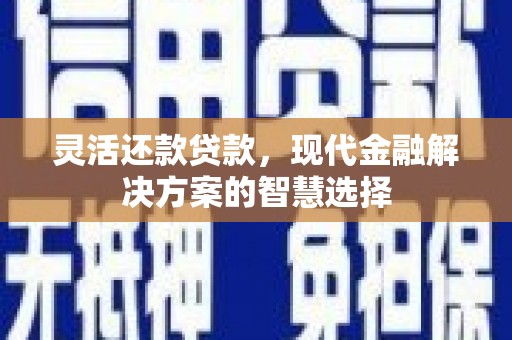 忠县灵活还款贷款，现代金融解决方案的智慧选择