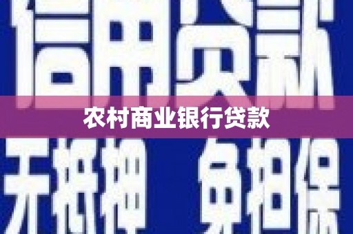 忠县农村商业银行贷款