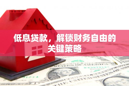 忠县低息贷款，解锁财务自由的关键策略