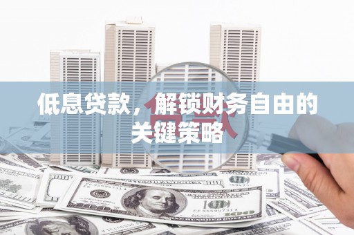 忠县低息贷款，解锁财务自由的关键策略