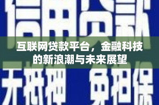 忠县互联网贷款平台，金融科技的新浪潮与未来展望