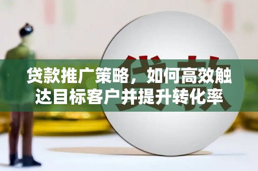 忠县贷款推广策略，如何高效触达目标客户并提升转化率
