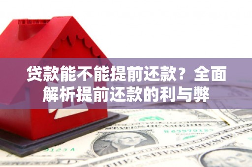 忠县贷款能不能提前还款？全面解析提前还款的利与弊