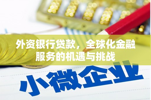 忠县外资银行贷款，全球化金融服务的机遇与挑战