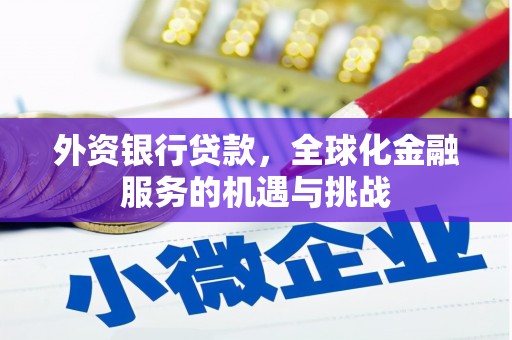 忠县外资银行贷款，全球化金融服务的机遇与挑战