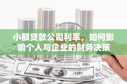 忠县小额贷款公司利率，如何影响个人与企业的财务决策