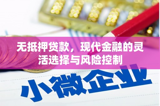 忠县无抵押贷款，现代金融的灵活选择与风险控制