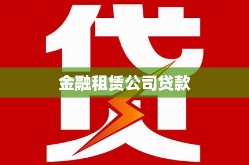忠县金融租赁公司贷款