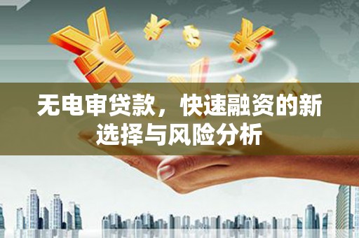 忠县无电审贷款，快速融资的新选择与风险分析