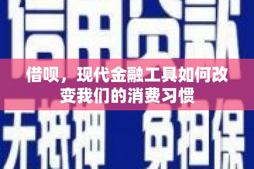 忠县借呗，现代金融工具如何改变我们的消费习惯