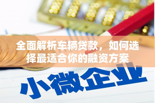 忠县全面解析车辆贷款，如何选择最适合你的融资方案
