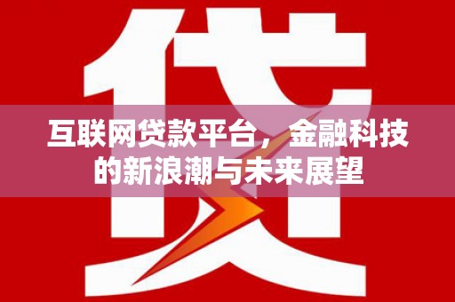 忠县互联网贷款平台，金融科技的新浪潮与未来展望