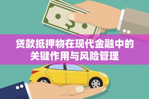 忠县贷款抵押物在现代金融中的关键作用与风险管理