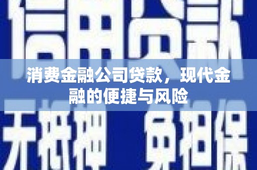 忠县消费金融公司贷款，现代金融的便捷与风险