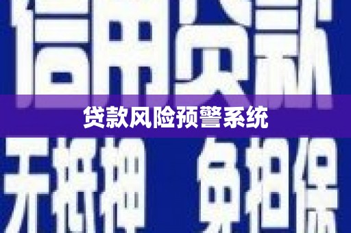忠县贷款风险预警系统